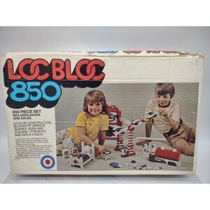 LOC BLOCS 850 ORIGINAL Box Building Set Incomplete No Axels or Wheels VTG 1975